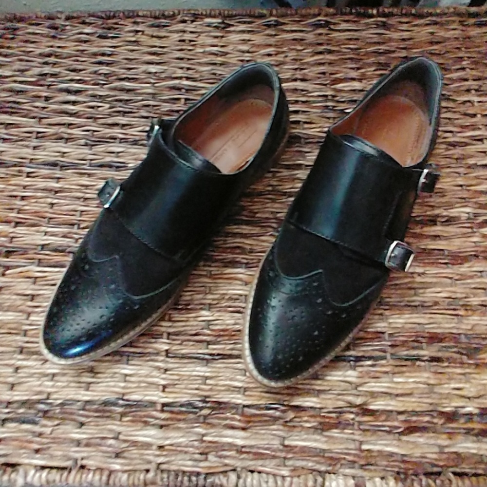 Black Monk strap Brogues